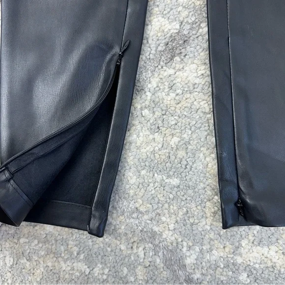 ZARA faux leather Legging Collection high rise black XS rock matrix goth metal - Picture 6 of 16